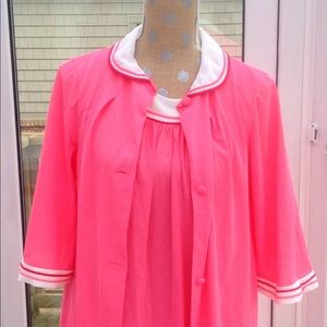 Vintage Lorraine Pink Robe and Nightgown.